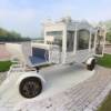 Picture of Funeral Buggy Electric Horse Hearse Manufacturer High Quality  White Black Chariot Horse Drawn Hearse