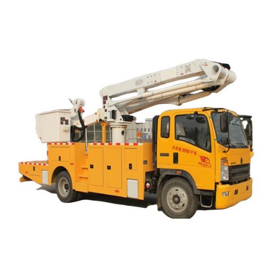 Picture of Aerial Manlift Truck 2024 Sinotruk HOWO Light Truck 20 meter 22 24 meter 2 section boom Truck 7Ton 8Ton 9Ton 10Ton